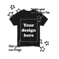 Custom Black Tee - Puff Berry