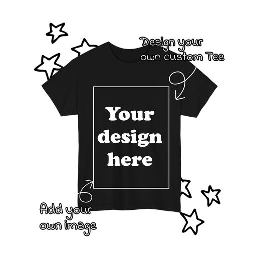 Custom Black Tee - Puff Berry