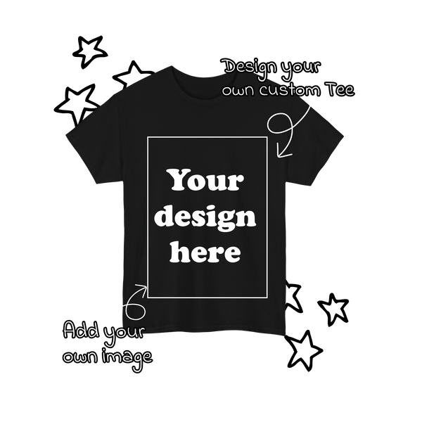 Custom Black Tee - Puff Berry