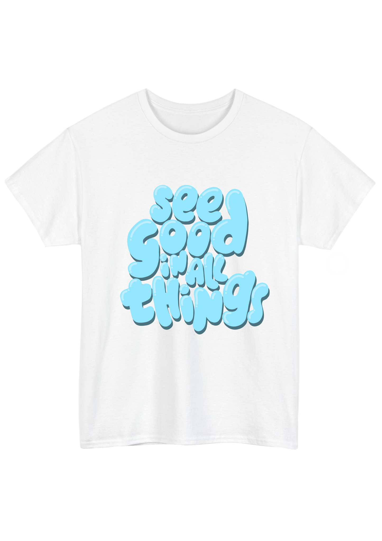 See Good in All Things White Tee - Puff Berry