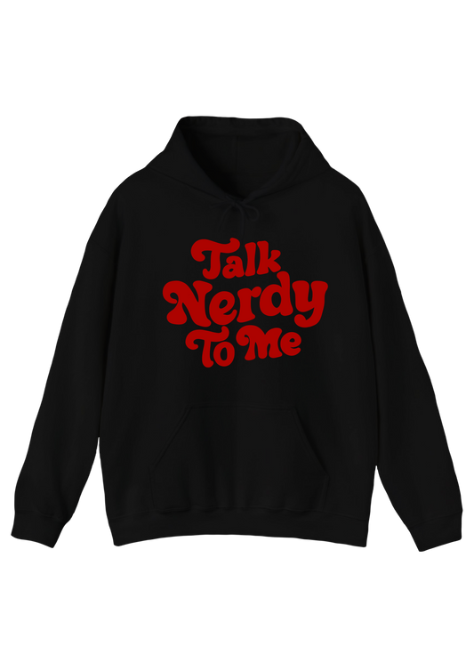 Talk Nerdy Black Hoodie