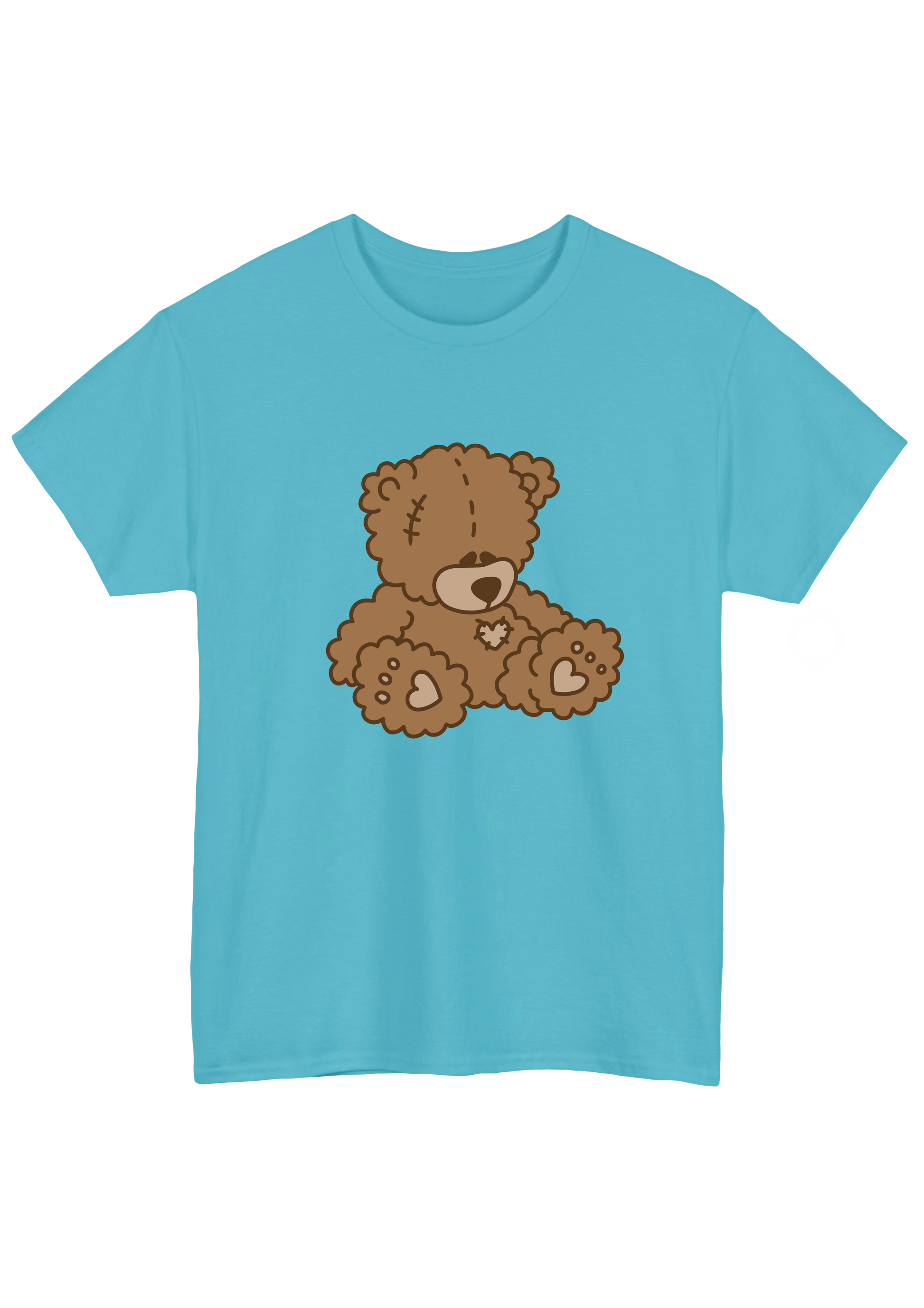 Teddy Bear Turquoise Tee - Puff Berry