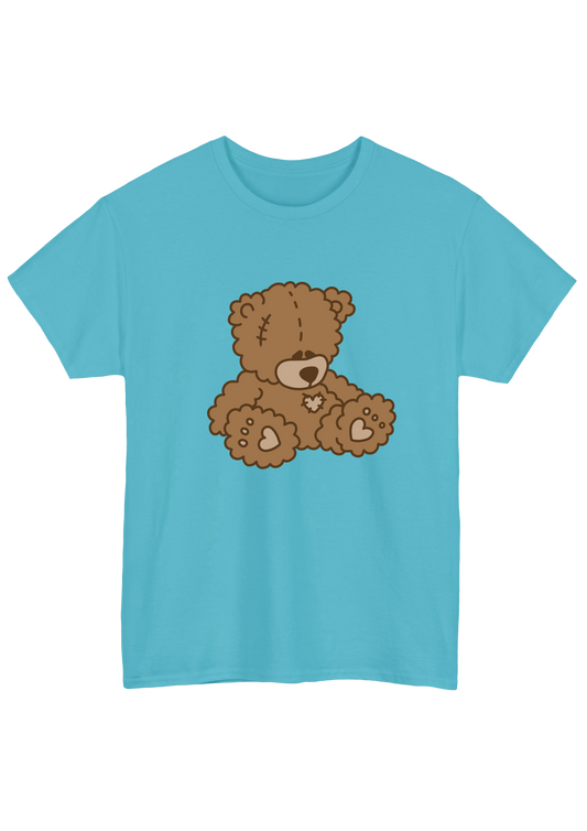 Teddy Bear Turquoise Tee - Puff Berry