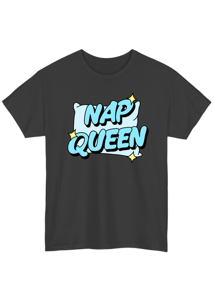 Nap Queen Charcoal Tee - Puff Berry
