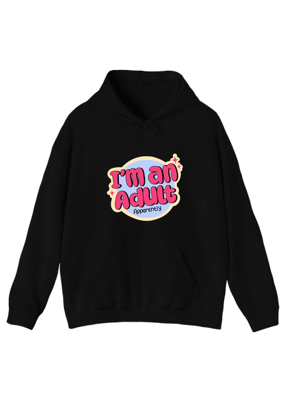 I'm An Adult Black Hoodie