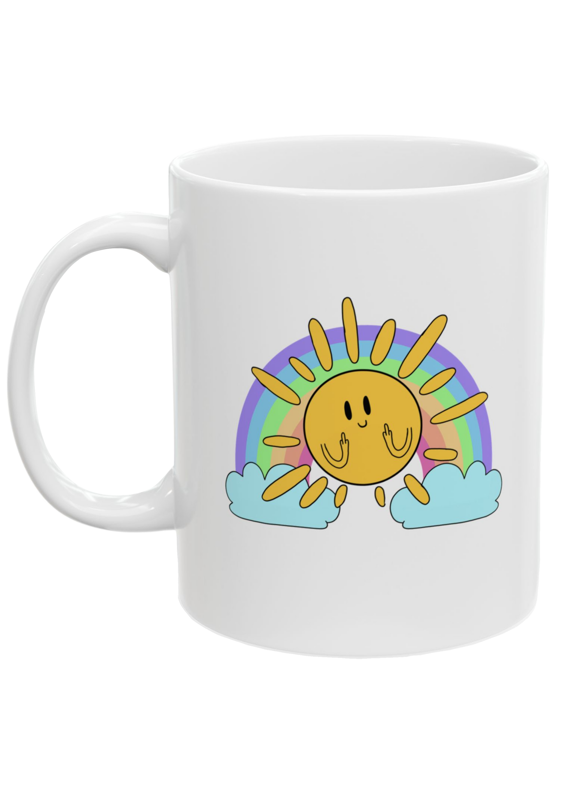 Sunshine White Mug - Puff Berry