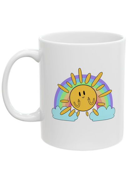 Sunshine White Mug - Puff Berry