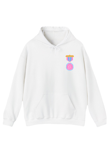 Got Out of Bed Award White Hoodie