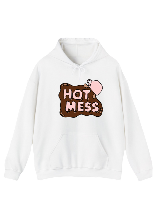 Hot Mess White Hoodie