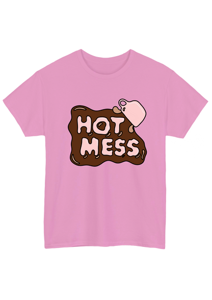Hot Mess Pink Tee - Puff Berry
