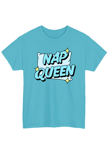 Nap Queen Turquoise Tee - Puff Berry