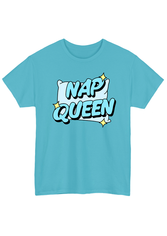 Nap Queen Turquoise Tee - Puff Berry
