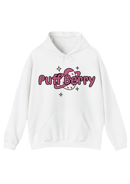Puff Berry White Hoodie
