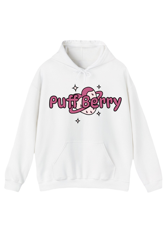 Puff Berry White Hoodie