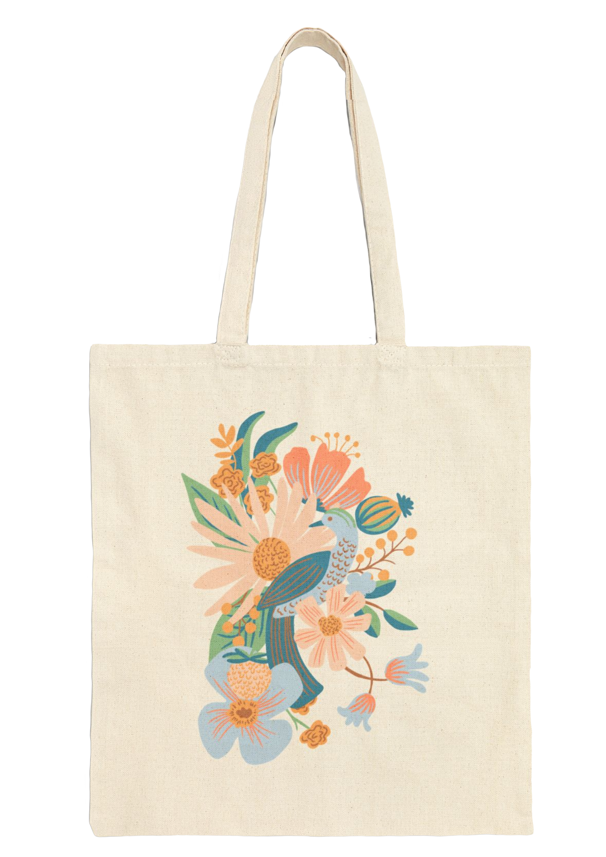 Peacock Tote Bag - Puff Berry