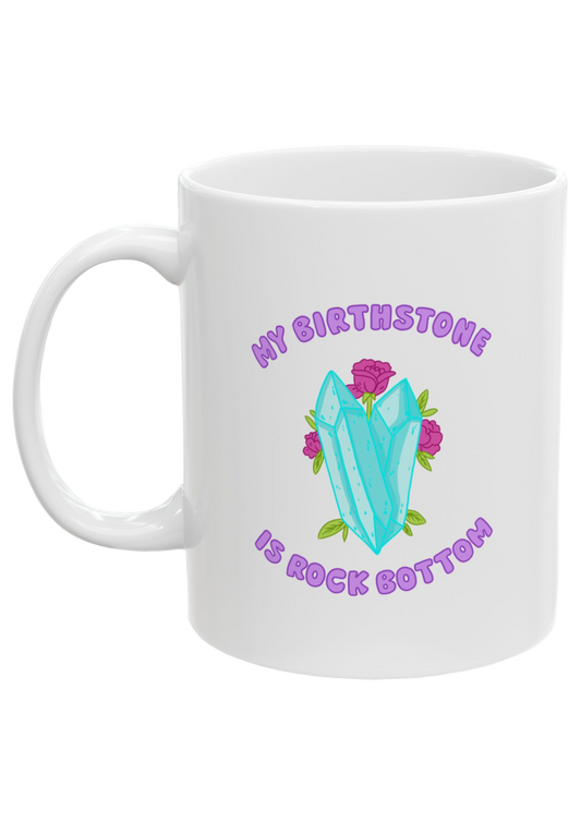 Birthstone White Mug - Puff Berry