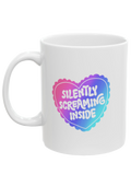 Silently Screaming Inside White Mug - Puff Berry