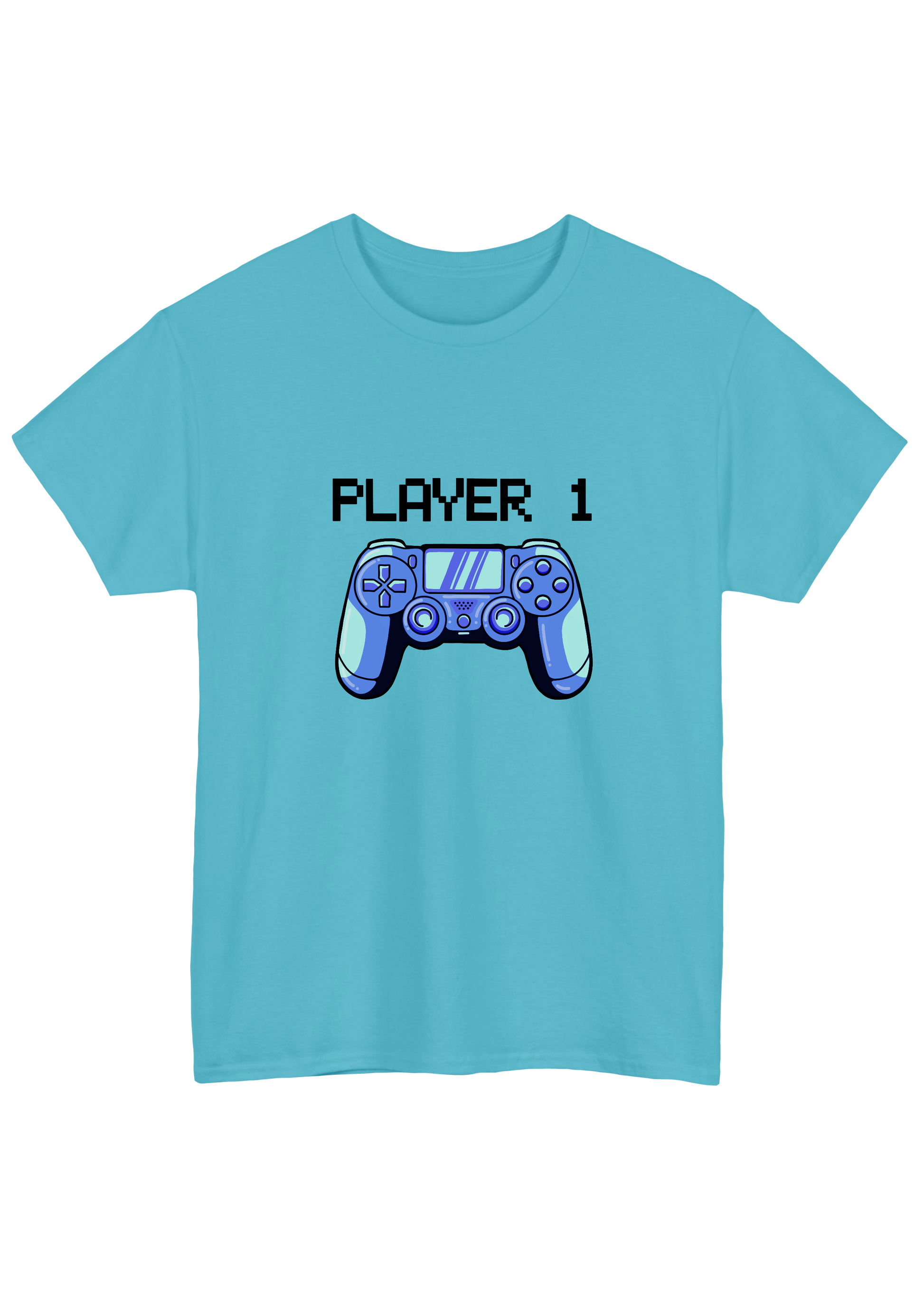 Player 1 Turquoise Tee - Puff Berry