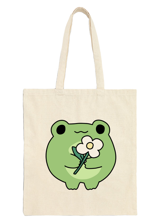 Frog Tote Bag - Puff Berry