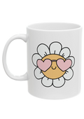 Flower Power White Mug - Puff Berry
