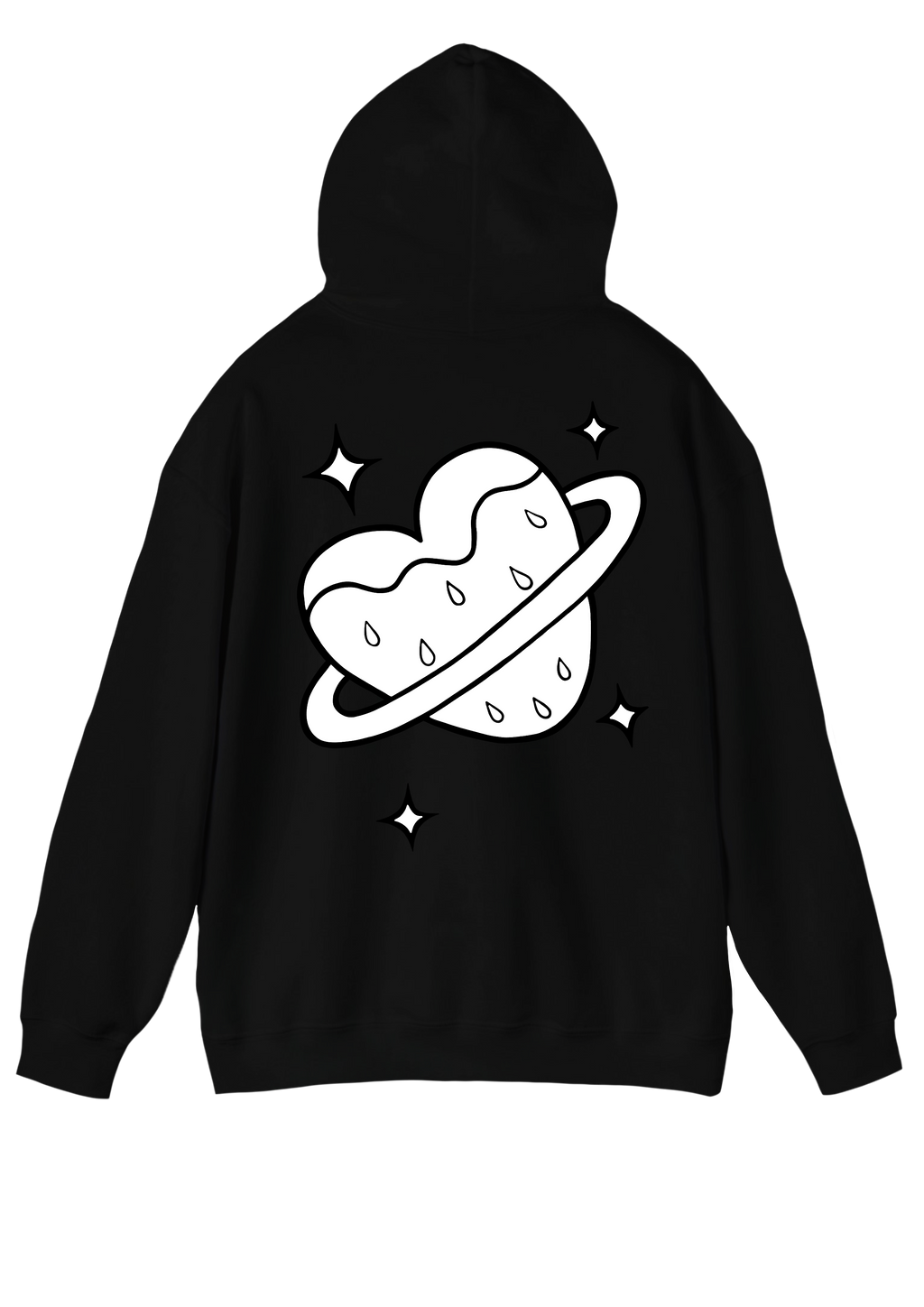 Puff Berry Black Hoodie
