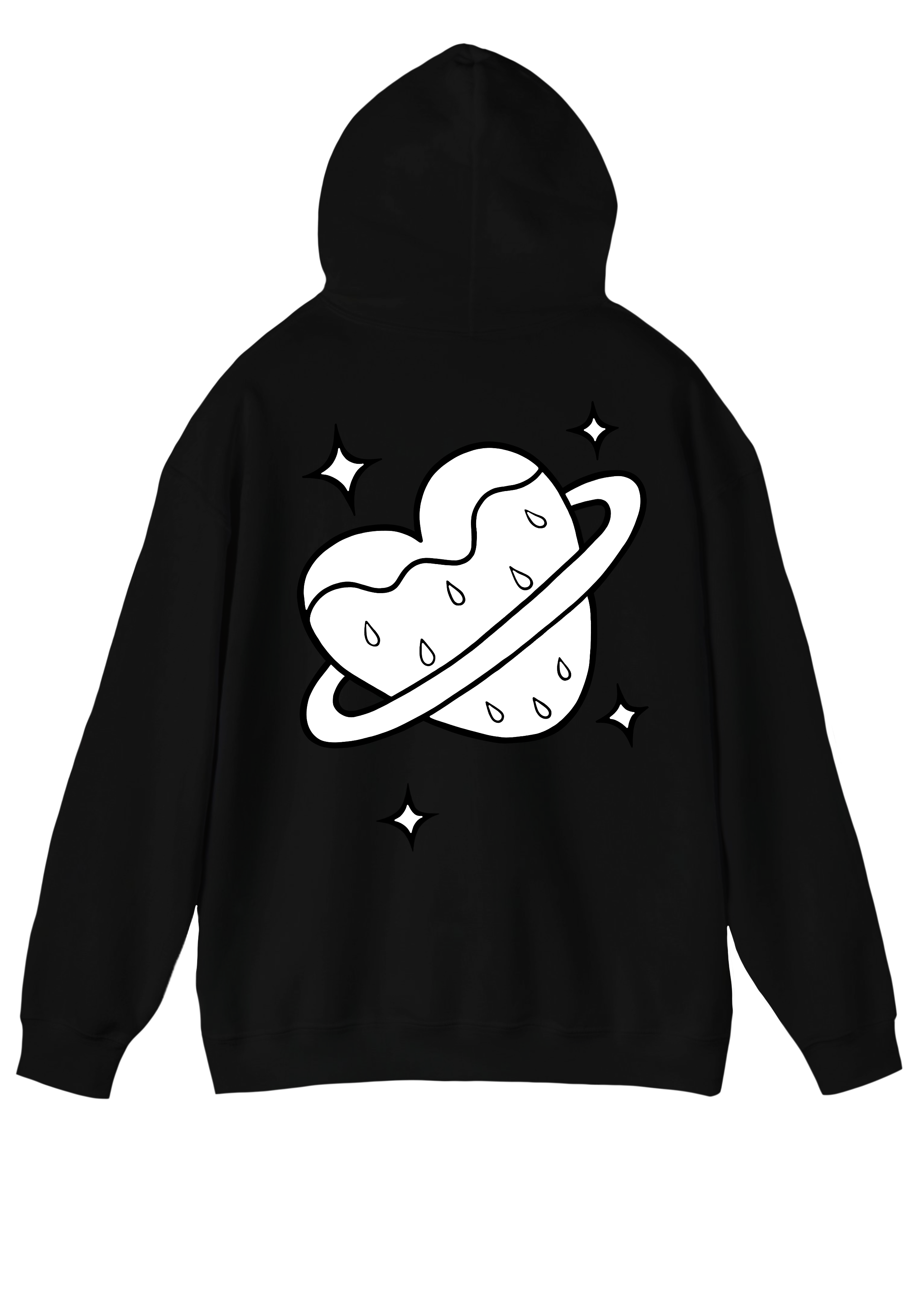 Puff Berry Black Hoodie