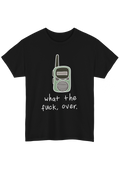 Walkie Talkie Black Tee - Puff Berry