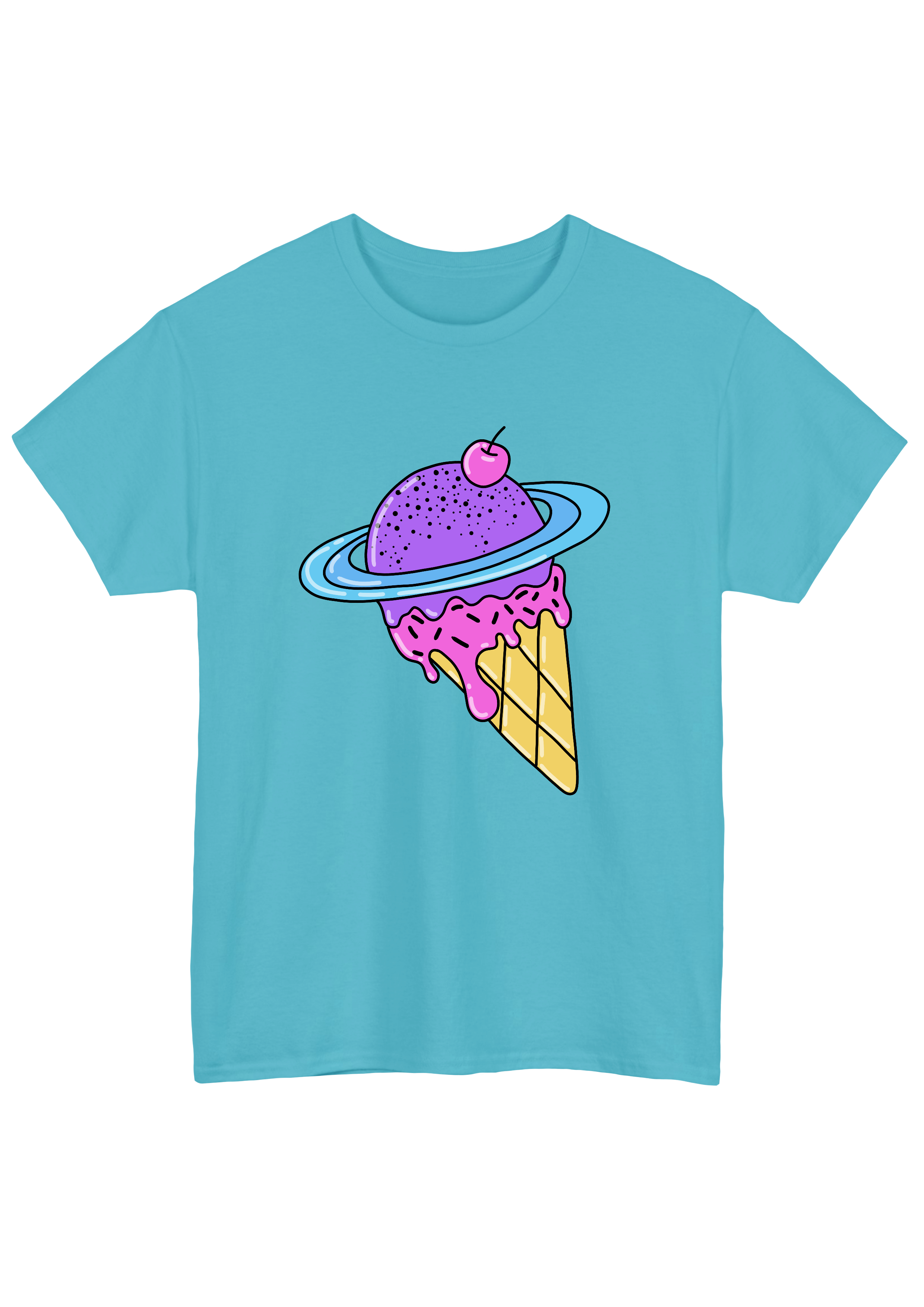 Cosmic Ice Cream Turquoise Tee