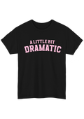 A Little Bit Dramatic Black Tee - Puff Berry