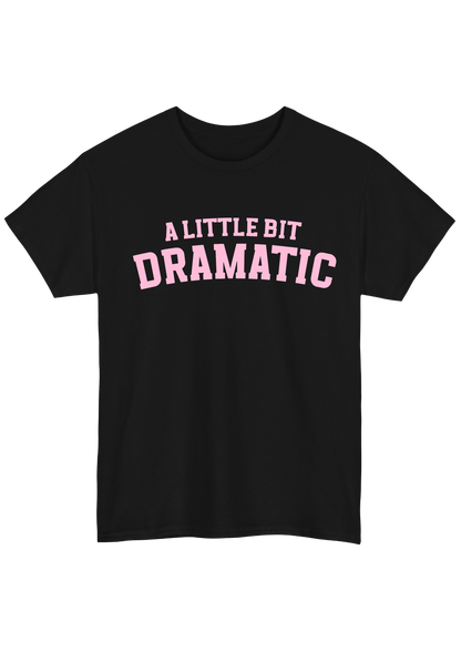 A Little Bit Dramatic Black Tee - Puff Berry