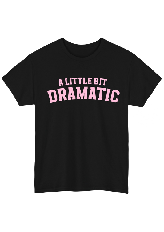 A Little Bit Dramatic Black Tee - Puff Berry