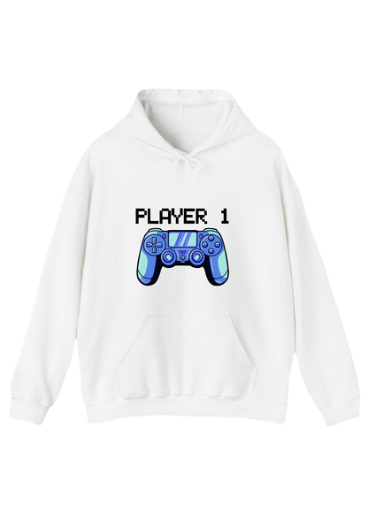 Player 1 White Hoodie