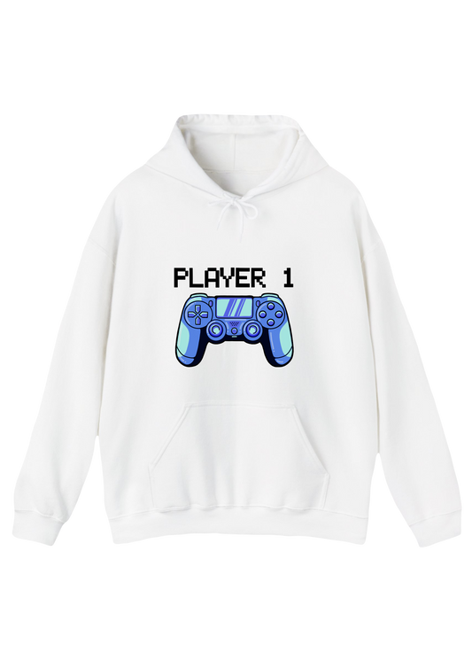 Player 1 White Hoodie