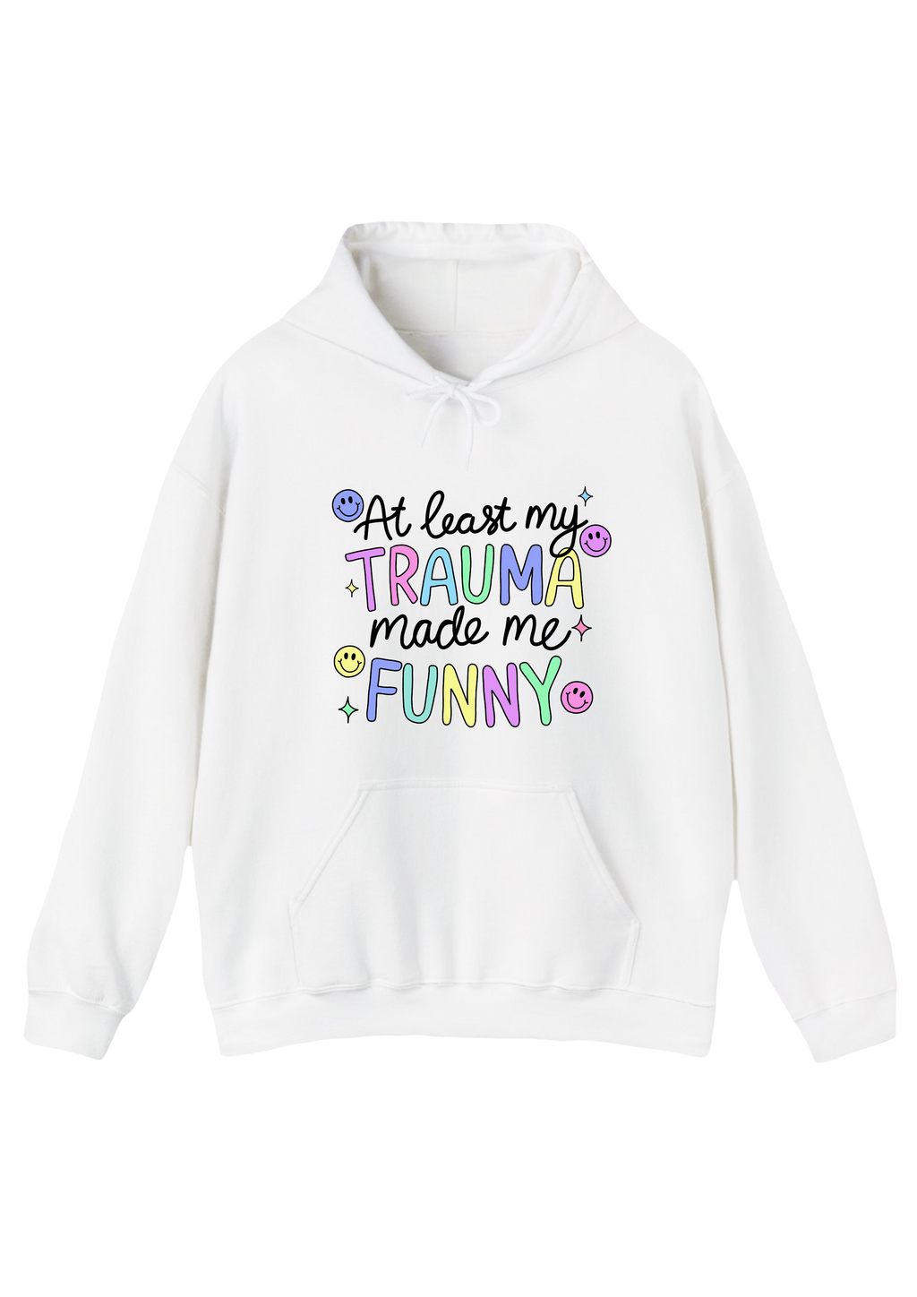 Trauma White Hoodie