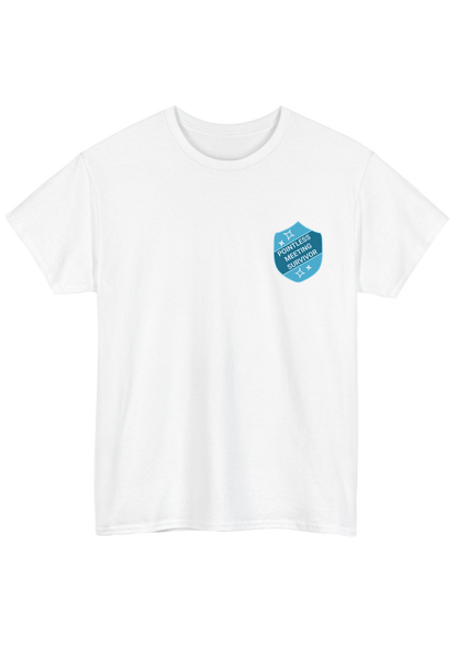 Survivor White Tee - Puff Berry