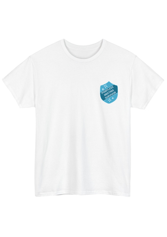 Survivor White Tee - Puff Berry