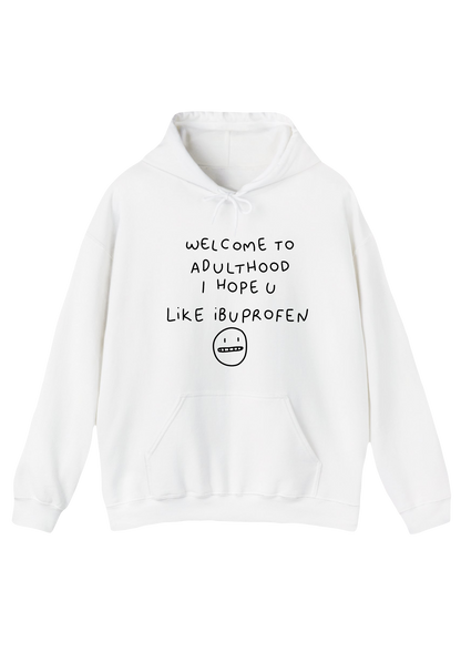 Ibuprofen White Hoodie