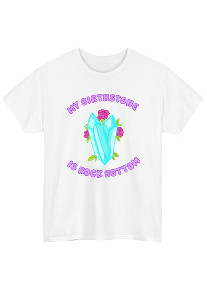 Birthstone White Tee - Puff Berry