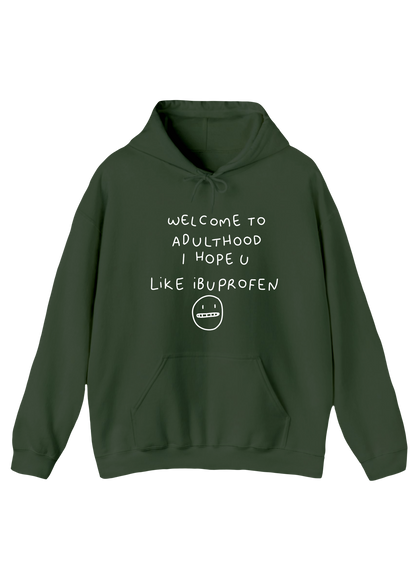 Ibuprofen Olive Hoodie