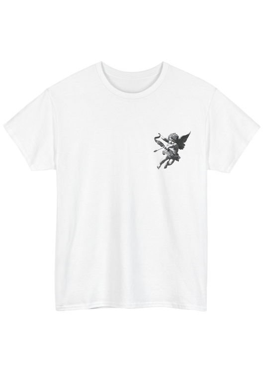All We Need Is Love White Tee - Puff Berry