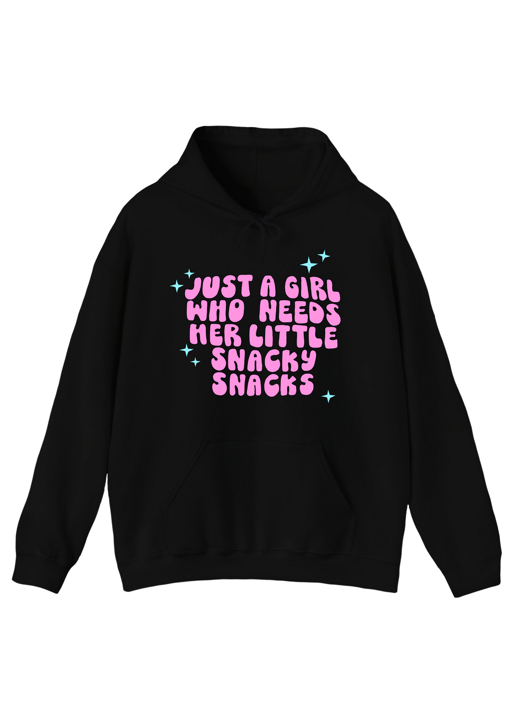Snacky Snacks Black Hoodie