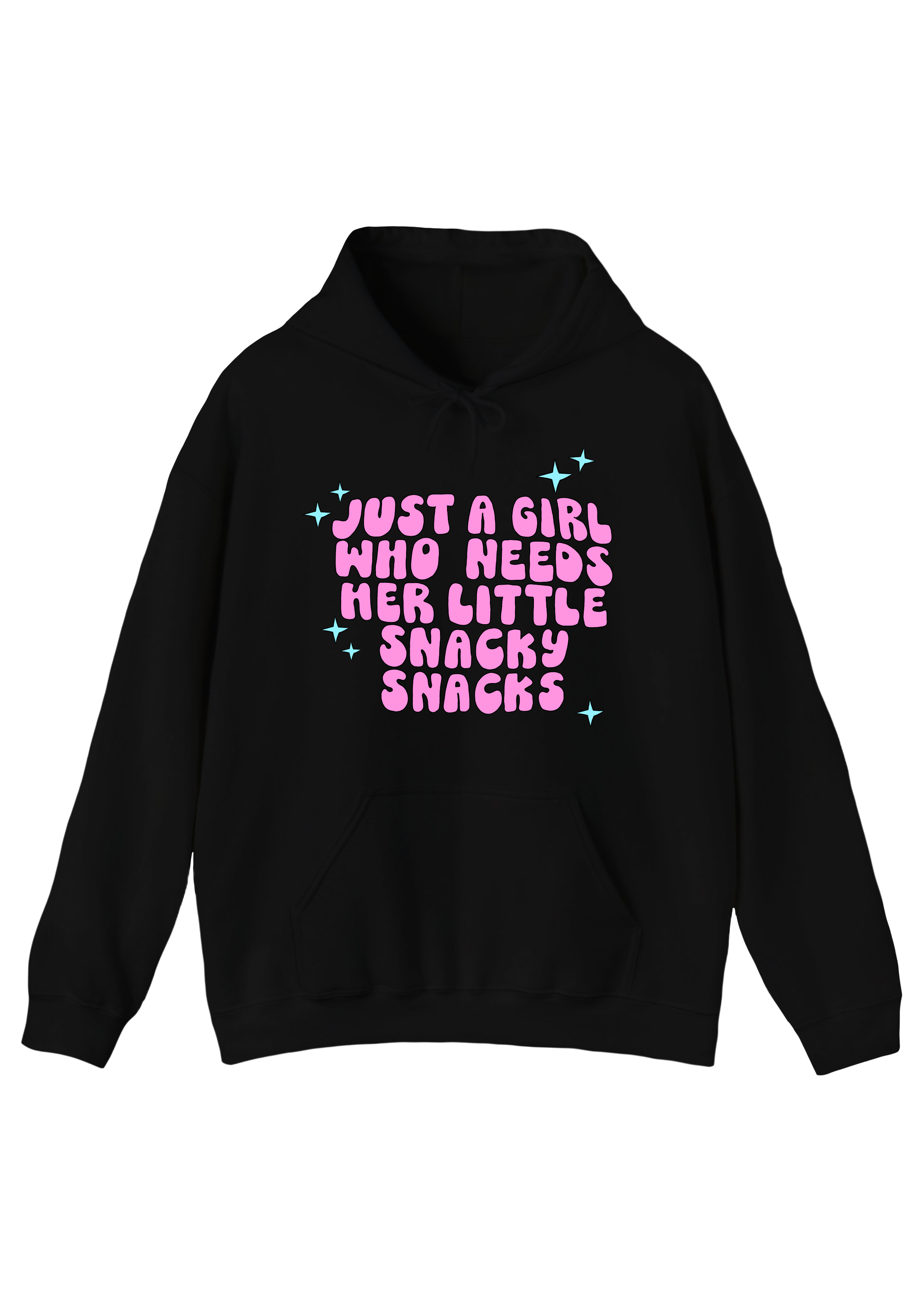 Snacky Snacks Black Hoodie