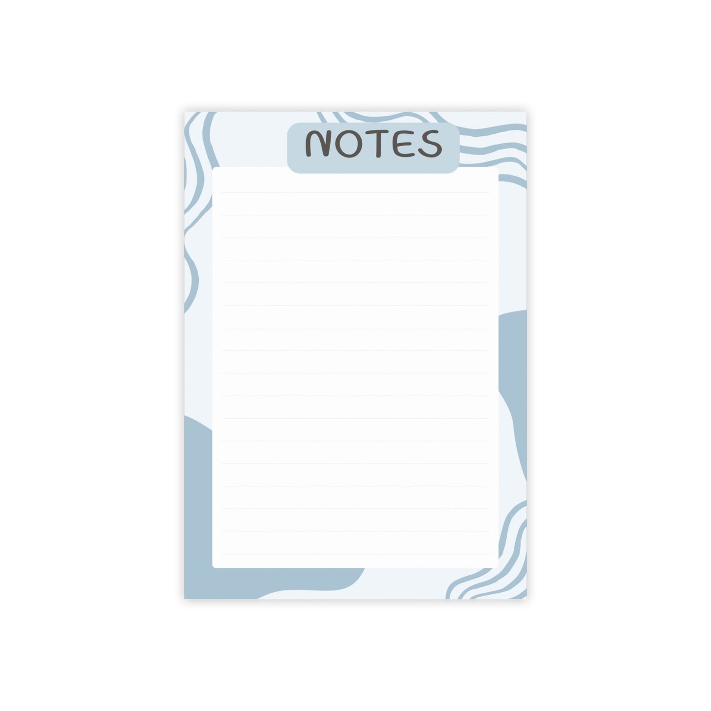 Wavy Blue Notepad A5