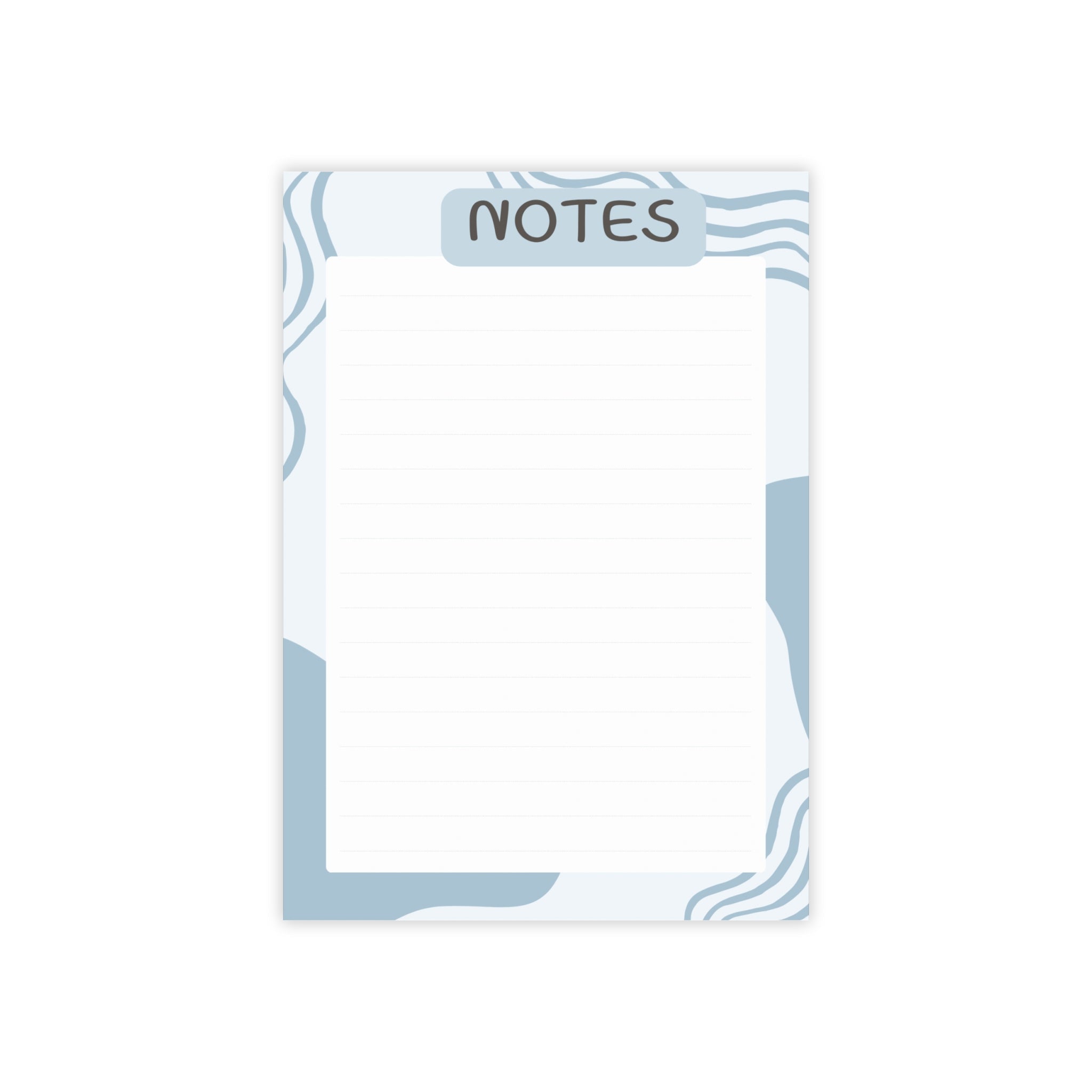 Wavy Blue Notepad A5