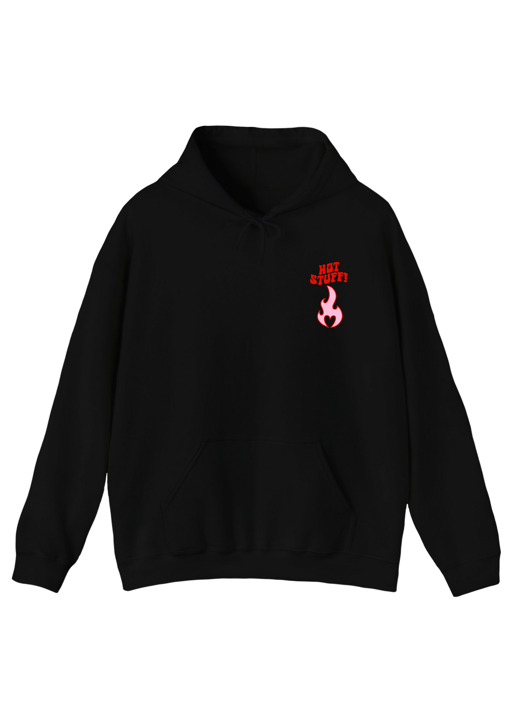 Hot Stuff Black Hoodie - Puff Berry