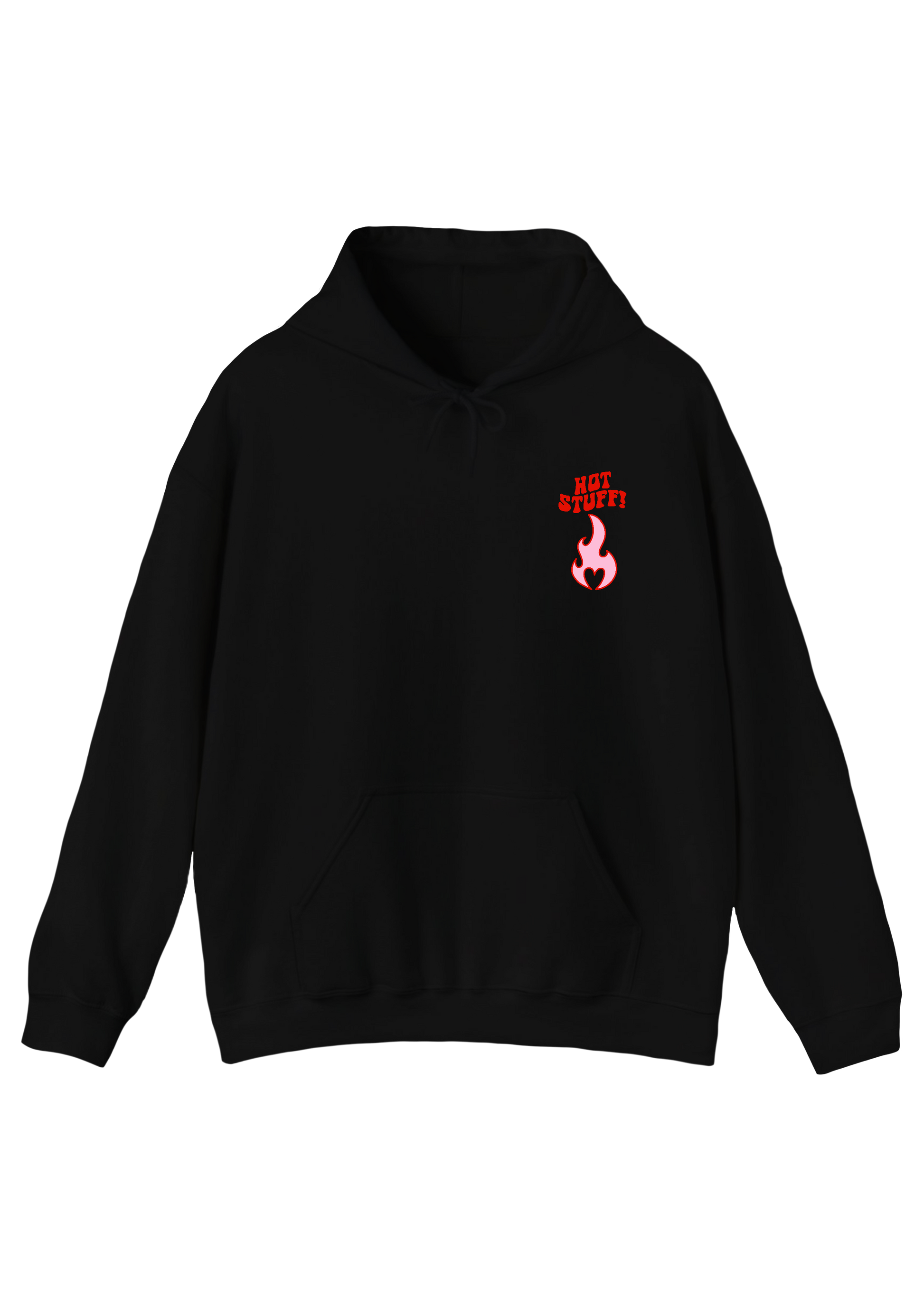 Hot Stuff Black Hoodie - Puff Berry