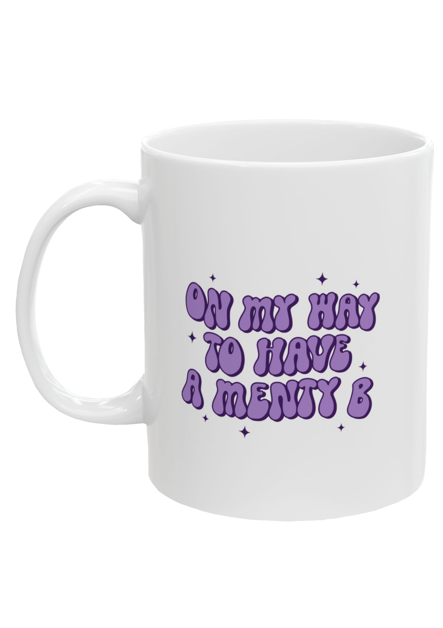 Menty B White Mug - Puff Berry