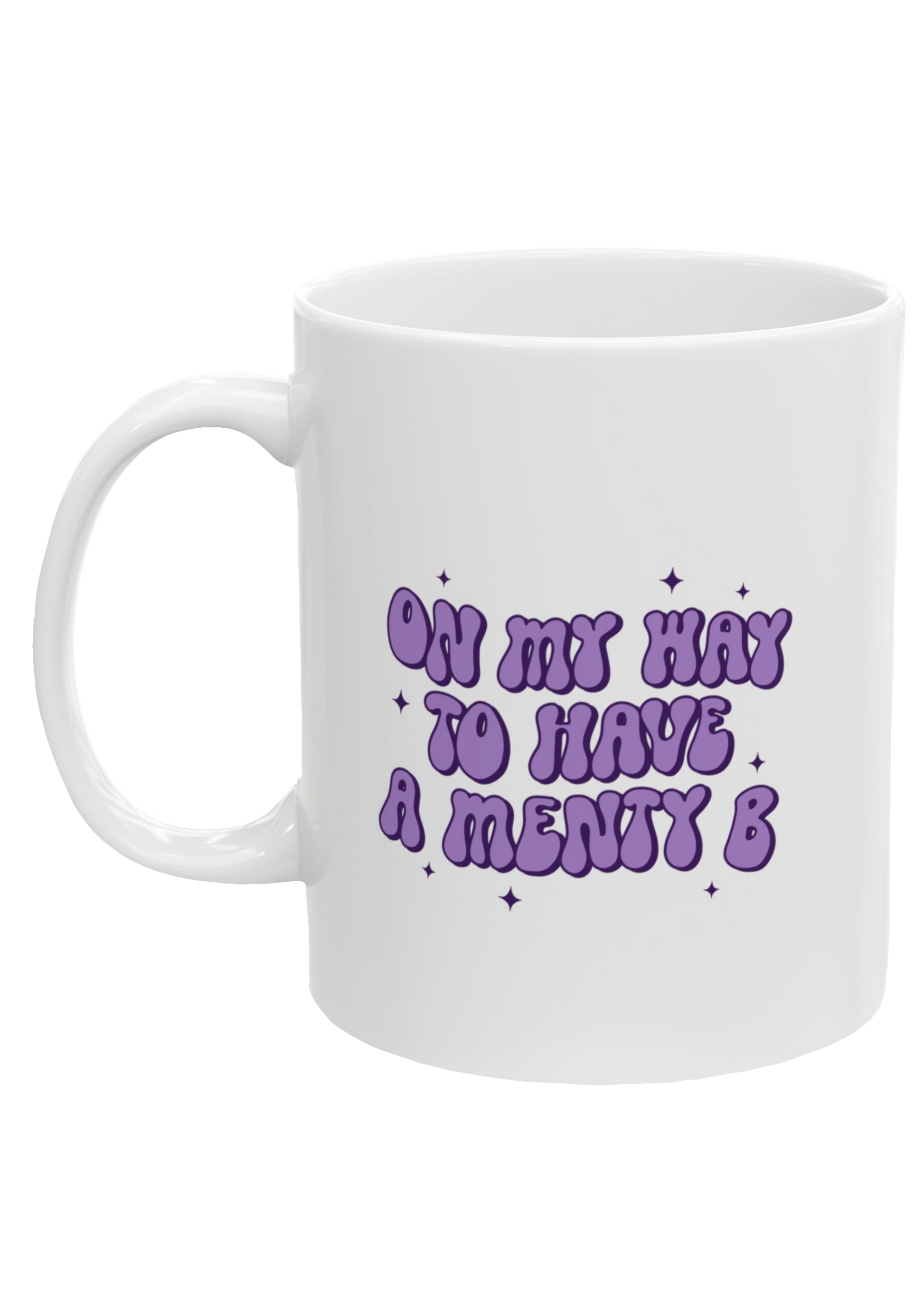Menty B White Mug - Puff Berry