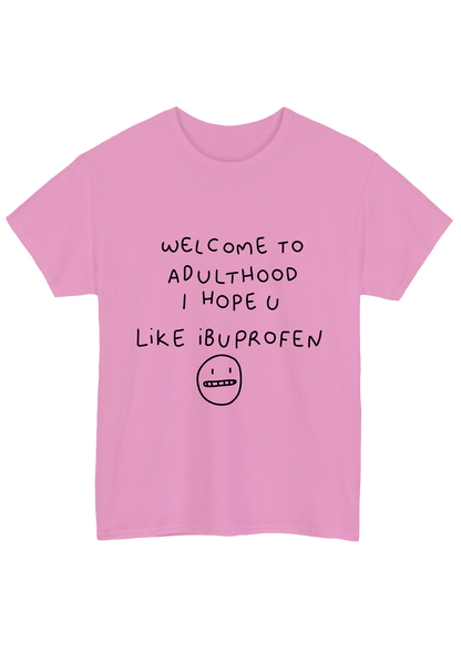 Ibuprofen Pink Tee - Puff Berry
