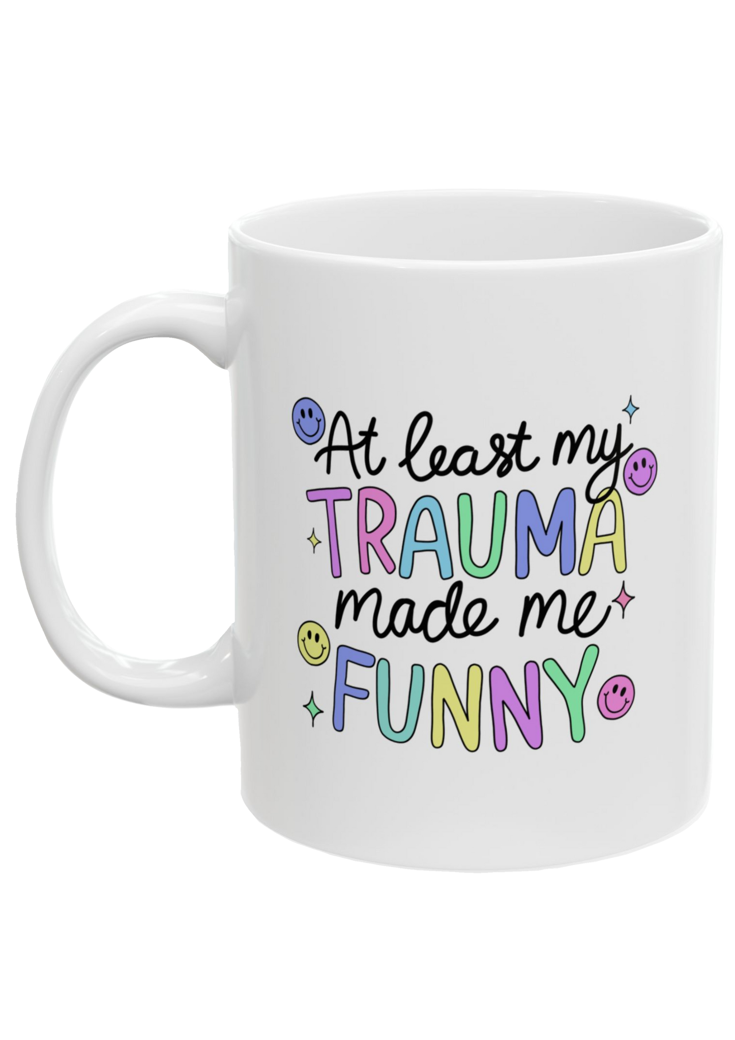 Trauma White Mug - Puff Berry